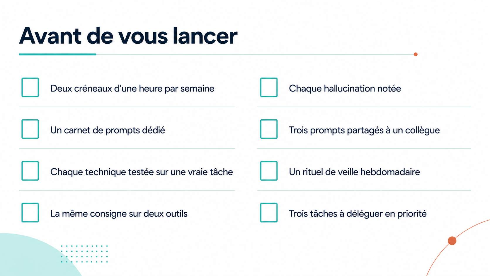 Les huit réflexes à prévoir avant et pendant le cours pour en tirer le maximum