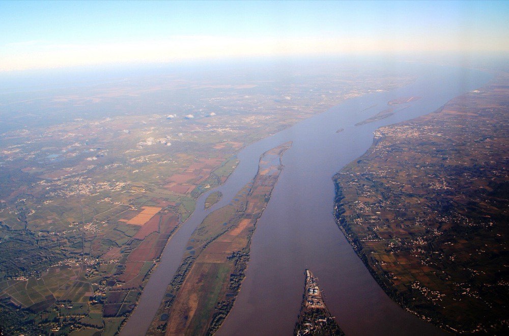 L'estuaire de la Gironde, vu du ciel